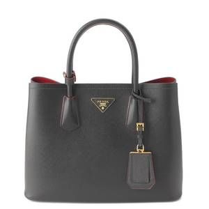 Prada Saffiano Cuir Dubre 2way Handbag Black